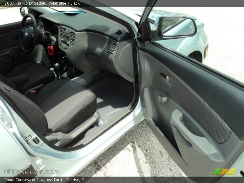 Polar Blue / Black 2007 Kia Rio LX Sedan