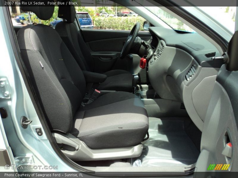 Polar Blue / Black 2007 Kia Rio LX Sedan