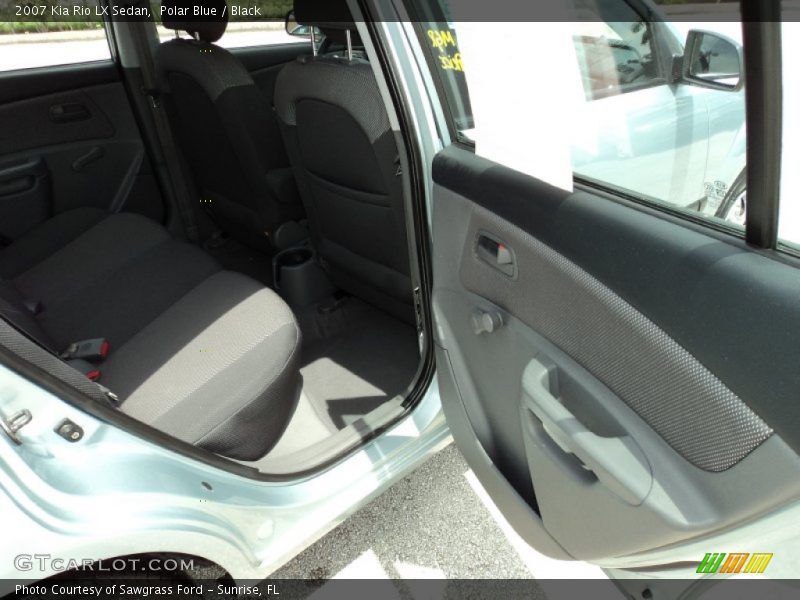 Polar Blue / Black 2007 Kia Rio LX Sedan