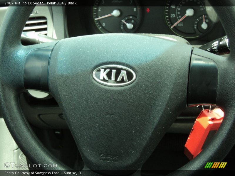 Polar Blue / Black 2007 Kia Rio LX Sedan