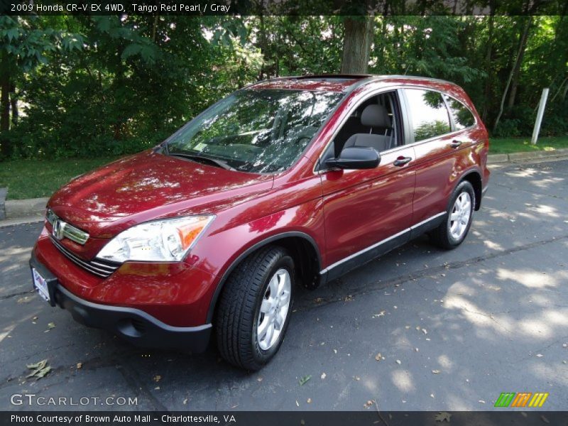 Tango Red Pearl / Gray 2009 Honda CR-V EX 4WD