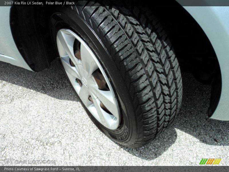 Polar Blue / Black 2007 Kia Rio LX Sedan