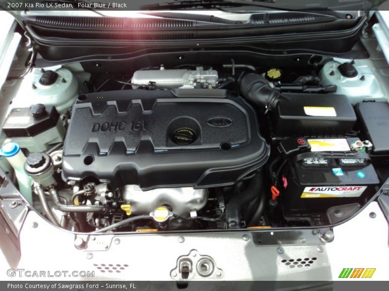 Polar Blue / Black 2007 Kia Rio LX Sedan