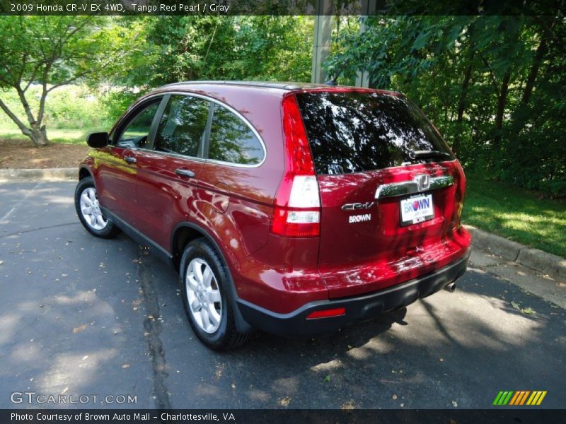Tango Red Pearl / Gray 2009 Honda CR-V EX 4WD