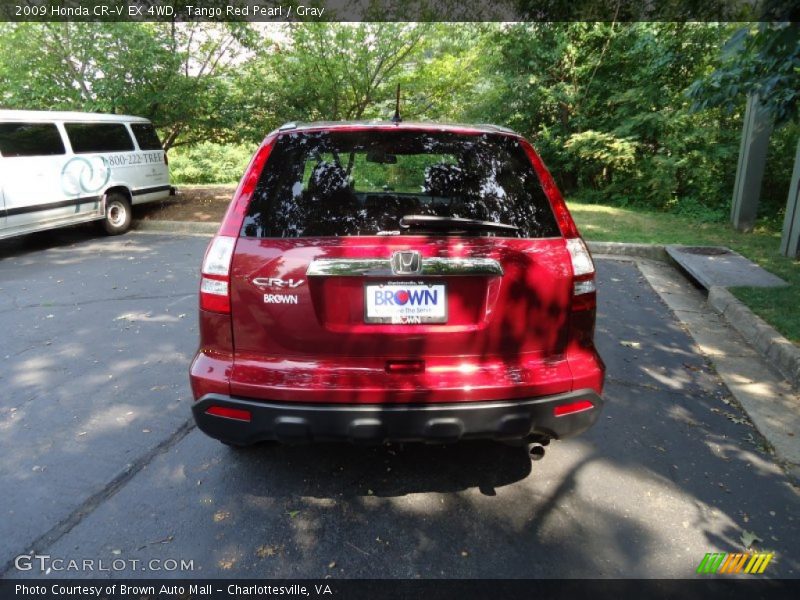 Tango Red Pearl / Gray 2009 Honda CR-V EX 4WD