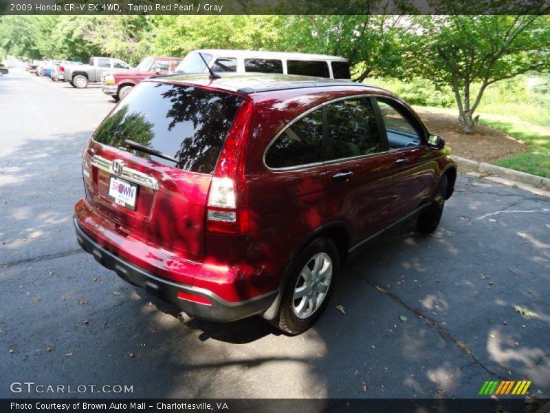 Tango Red Pearl / Gray 2009 Honda CR-V EX 4WD