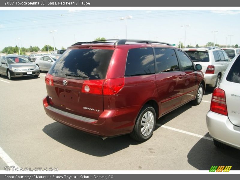 Salsa Red Pearl / Taupe 2007 Toyota Sienna LE