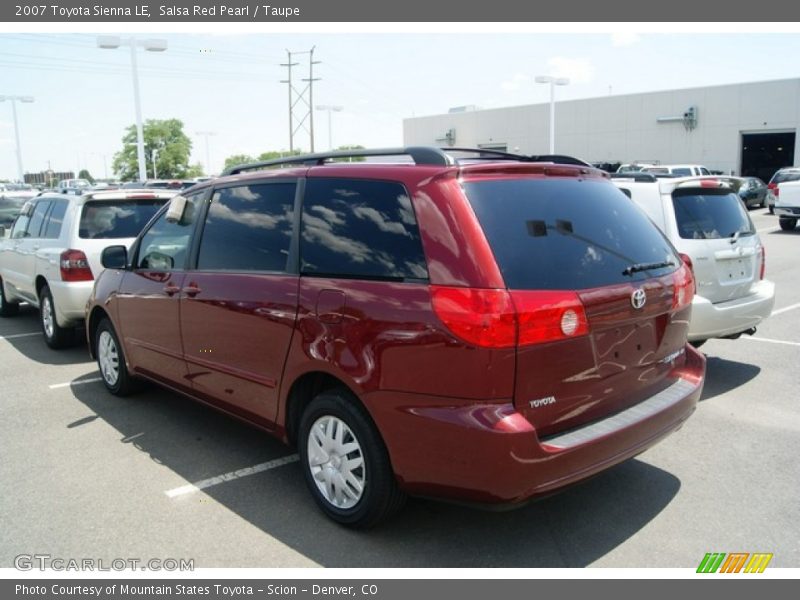 Salsa Red Pearl / Taupe 2007 Toyota Sienna LE