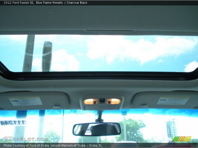 Blue Flame Metallic / Charcoal Black 2012 Ford Fusion SE