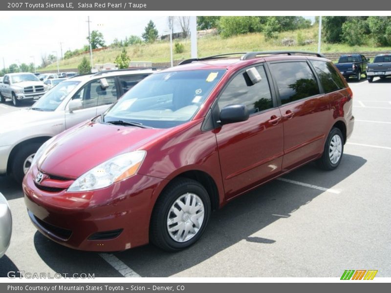 Salsa Red Pearl / Taupe 2007 Toyota Sienna LE