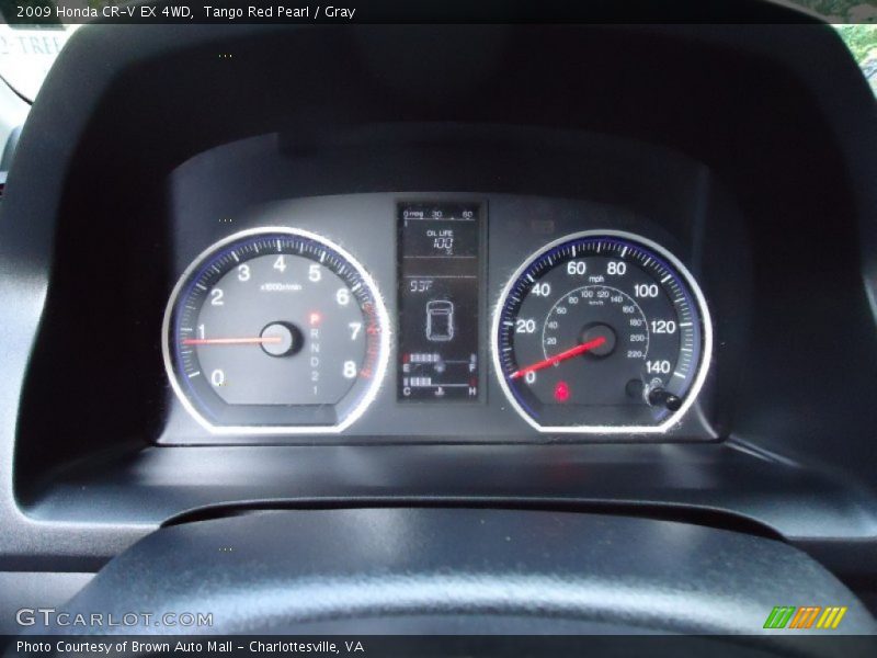 Tango Red Pearl / Gray 2009 Honda CR-V EX 4WD