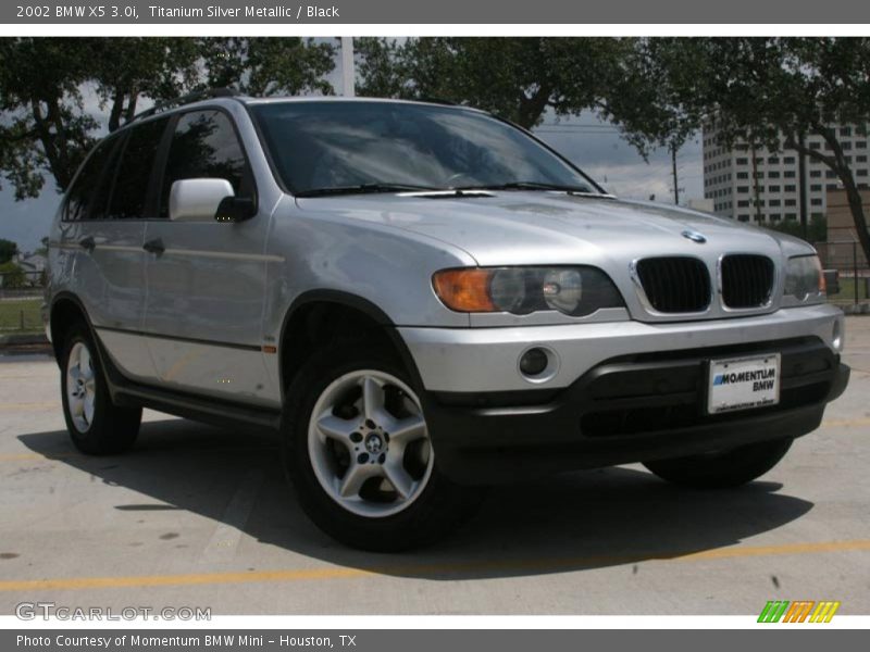 Titanium Silver Metallic / Black 2002 BMW X5 3.0i