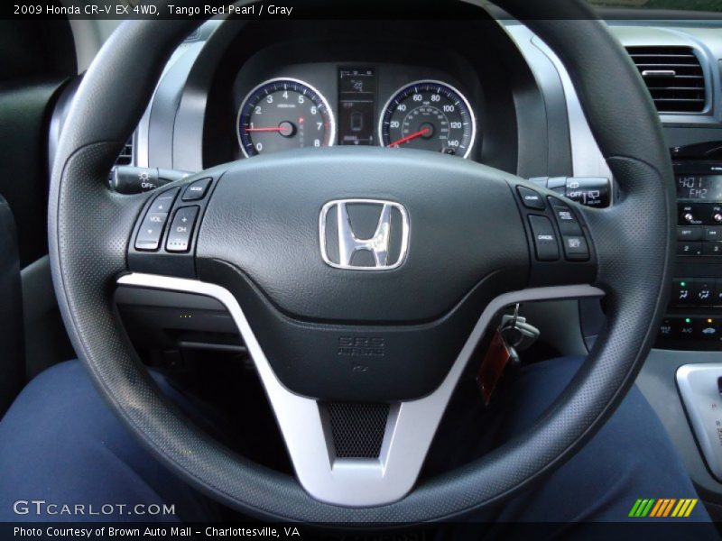 Tango Red Pearl / Gray 2009 Honda CR-V EX 4WD