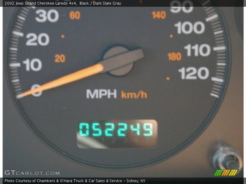 Black / Dark Slate Gray 2002 Jeep Grand Cherokee Laredo 4x4