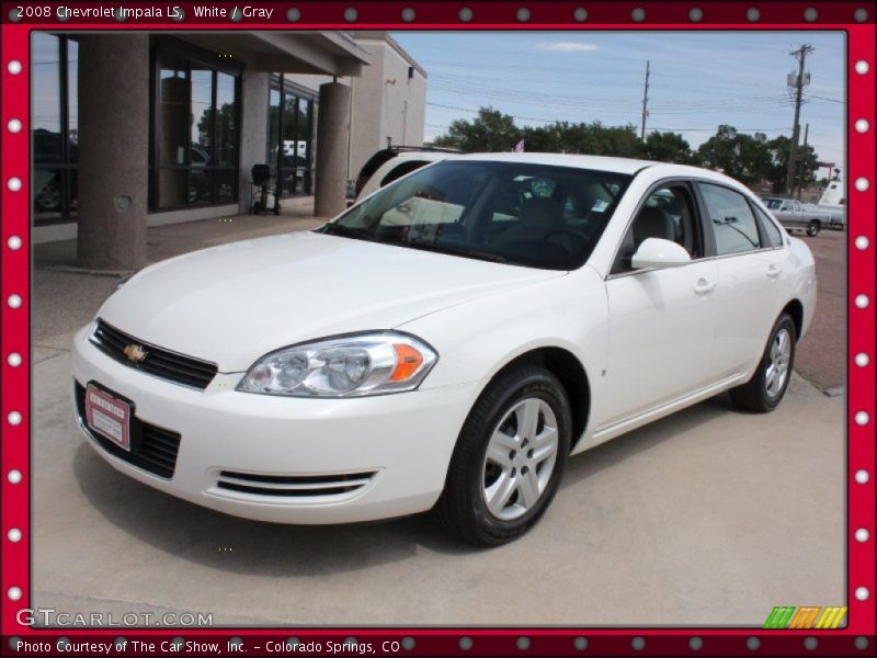 White / Gray 2008 Chevrolet Impala LS
