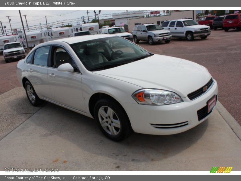 White / Gray 2008 Chevrolet Impala LS