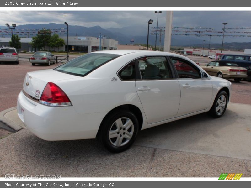 White / Gray 2008 Chevrolet Impala LS