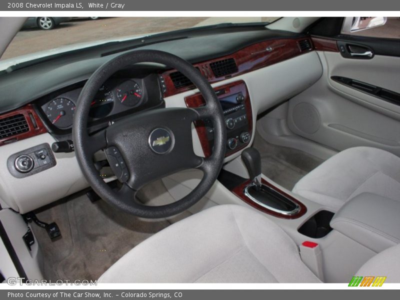 White / Gray 2008 Chevrolet Impala LS