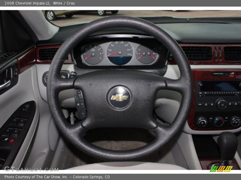 White / Gray 2008 Chevrolet Impala LS