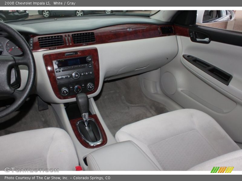 White / Gray 2008 Chevrolet Impala LS