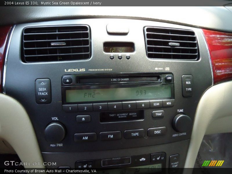 Mystic Sea Green Opalescent / Ivory 2004 Lexus ES 330