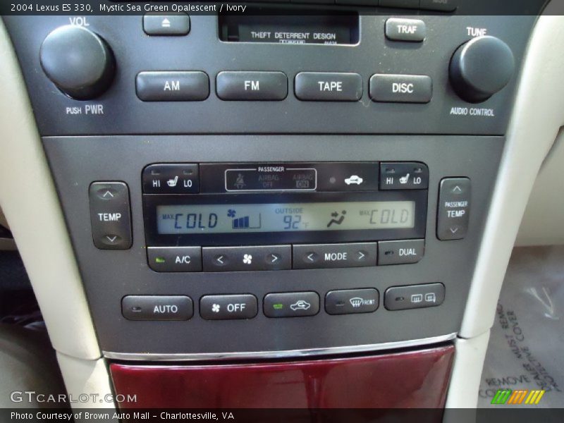 Mystic Sea Green Opalescent / Ivory 2004 Lexus ES 330