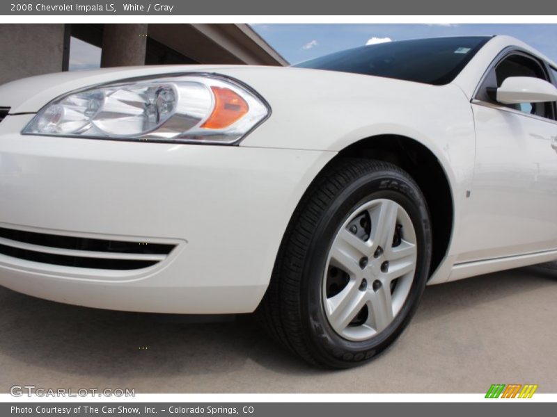 White / Gray 2008 Chevrolet Impala LS