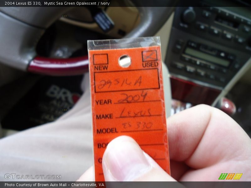 Mystic Sea Green Opalescent / Ivory 2004 Lexus ES 330