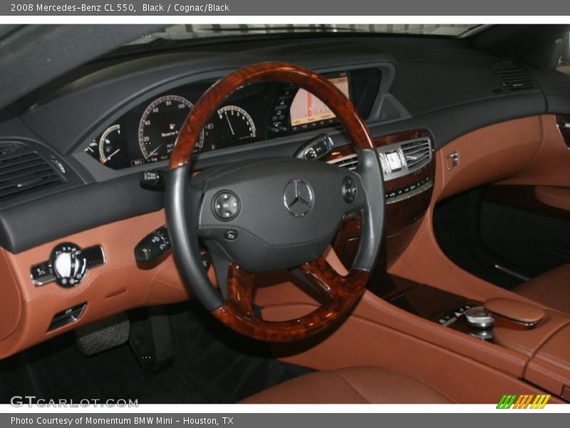 Black / Cognac/Black 2008 Mercedes-Benz CL 550