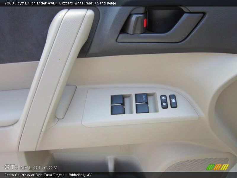 Blizzard White Pearl / Sand Beige 2008 Toyota Highlander 4WD