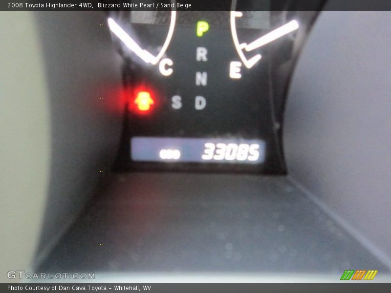 Blizzard White Pearl / Sand Beige 2008 Toyota Highlander 4WD