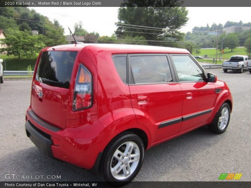 Molten Red / Black Soul Logo Cloth 2010 Kia Soul +