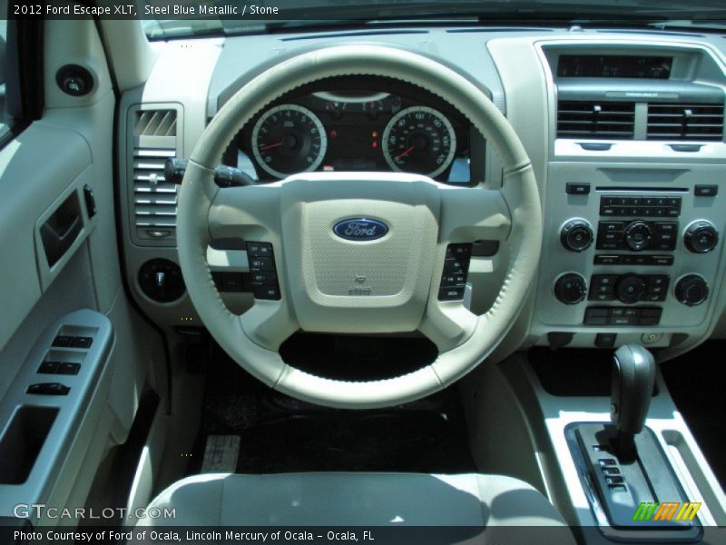 Steel Blue Metallic / Stone 2012 Ford Escape XLT