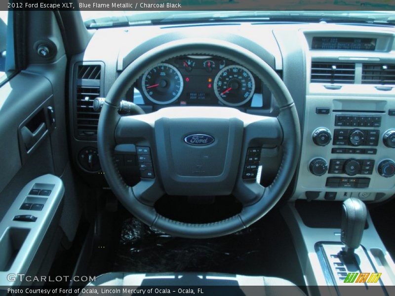 Blue Flame Metallic / Charcoal Black 2012 Ford Escape XLT
