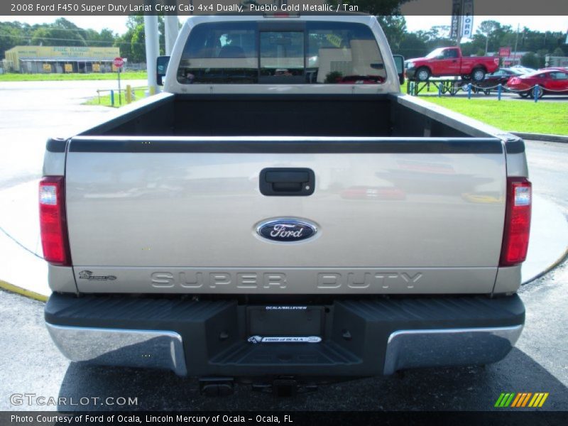 Pueblo Gold Metallic / Tan 2008 Ford F450 Super Duty Lariat Crew Cab 4x4 Dually