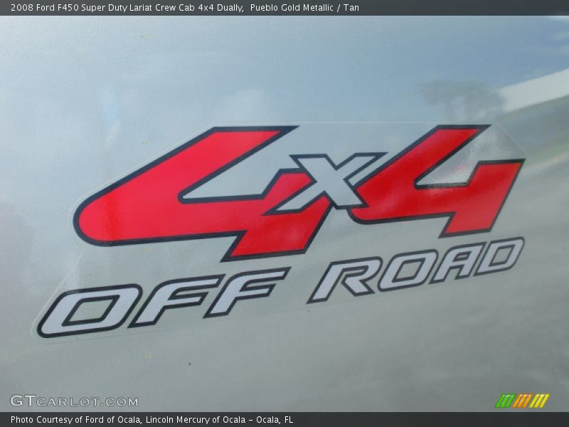 Pueblo Gold Metallic / Tan 2008 Ford F450 Super Duty Lariat Crew Cab 4x4 Dually