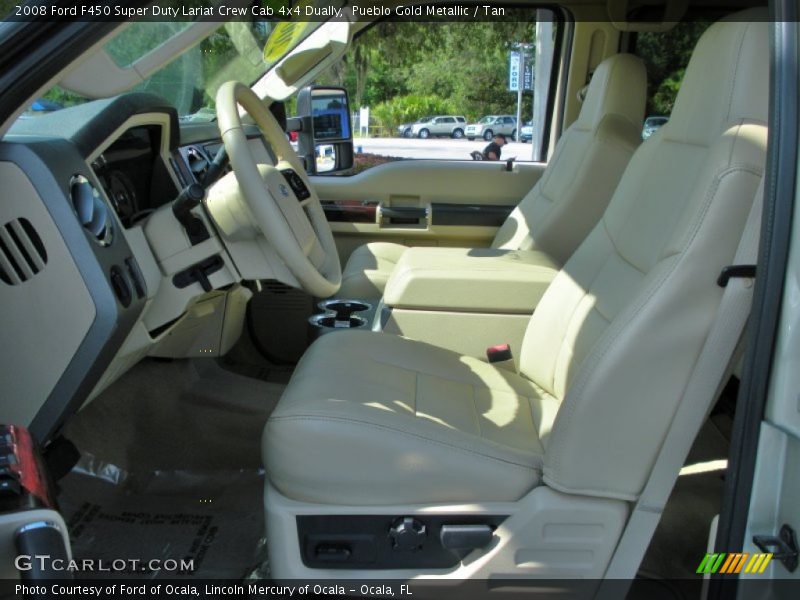 Pueblo Gold Metallic / Tan 2008 Ford F450 Super Duty Lariat Crew Cab 4x4 Dually