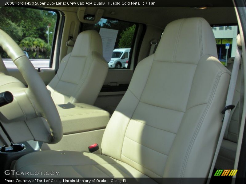 Pueblo Gold Metallic / Tan 2008 Ford F450 Super Duty Lariat Crew Cab 4x4 Dually