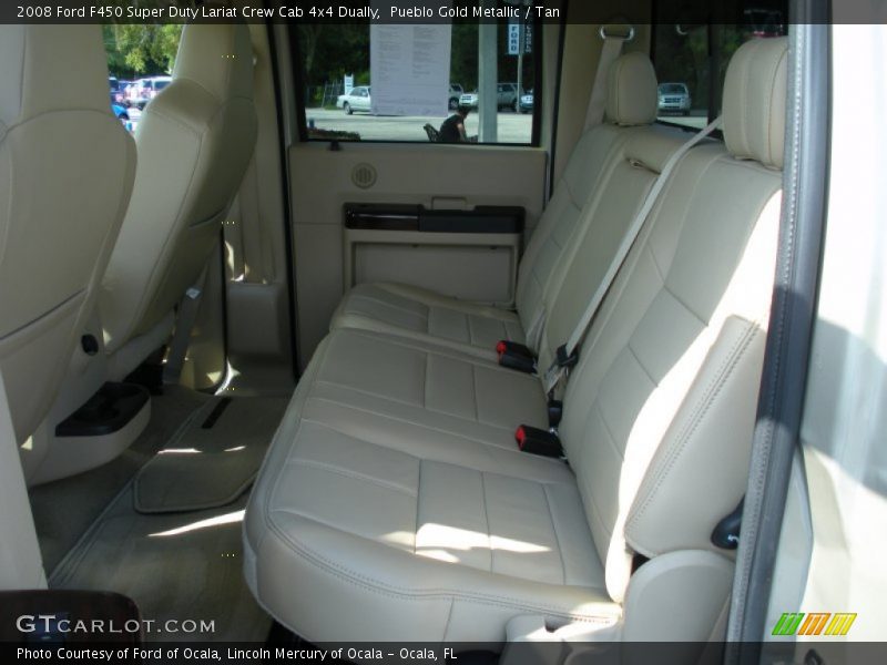 Pueblo Gold Metallic / Tan 2008 Ford F450 Super Duty Lariat Crew Cab 4x4 Dually