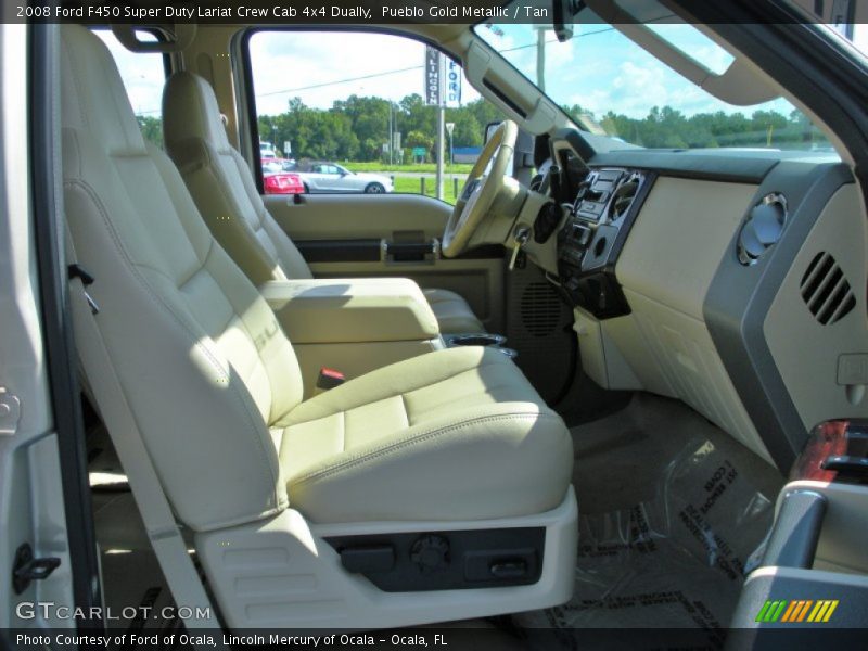Pueblo Gold Metallic / Tan 2008 Ford F450 Super Duty Lariat Crew Cab 4x4 Dually