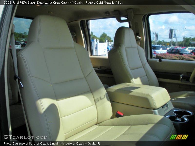 Pueblo Gold Metallic / Tan 2008 Ford F450 Super Duty Lariat Crew Cab 4x4 Dually