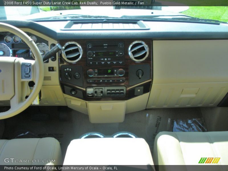 Pueblo Gold Metallic / Tan 2008 Ford F450 Super Duty Lariat Crew Cab 4x4 Dually