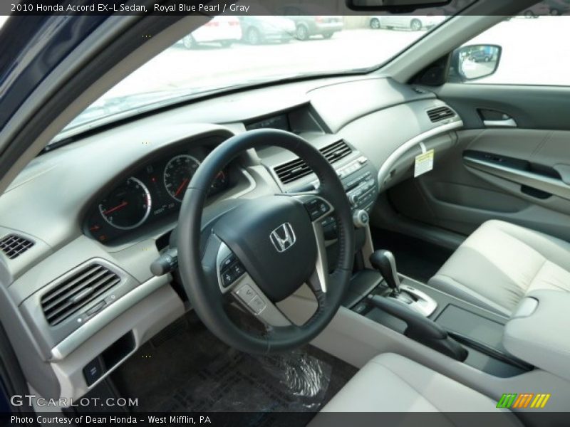 Royal Blue Pearl / Gray 2010 Honda Accord EX-L Sedan