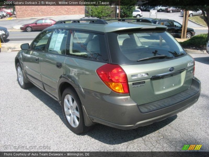 Willow Green Opalescent / Taupe 2006 Subaru Outback 2.5i Wagon