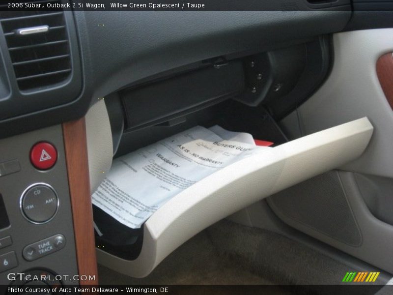 Willow Green Opalescent / Taupe 2006 Subaru Outback 2.5i Wagon