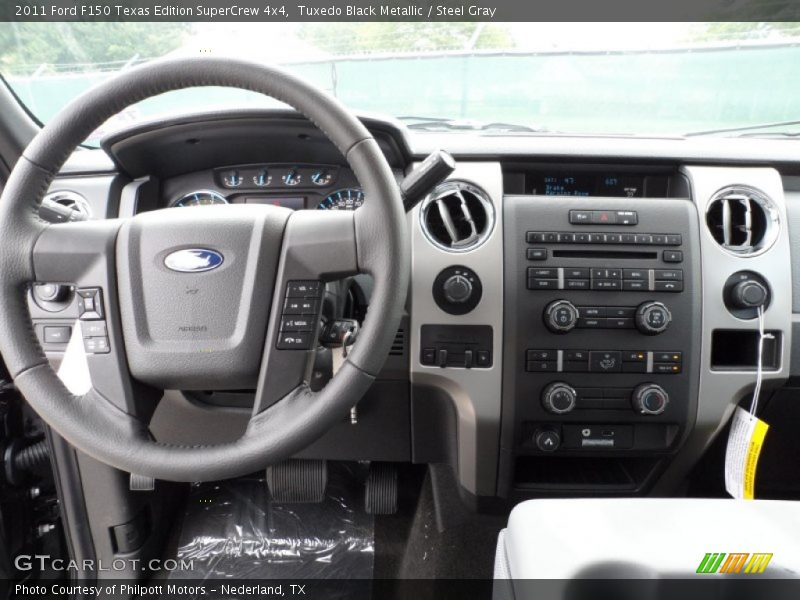 Tuxedo Black Metallic / Steel Gray 2011 Ford F150 Texas Edition SuperCrew 4x4