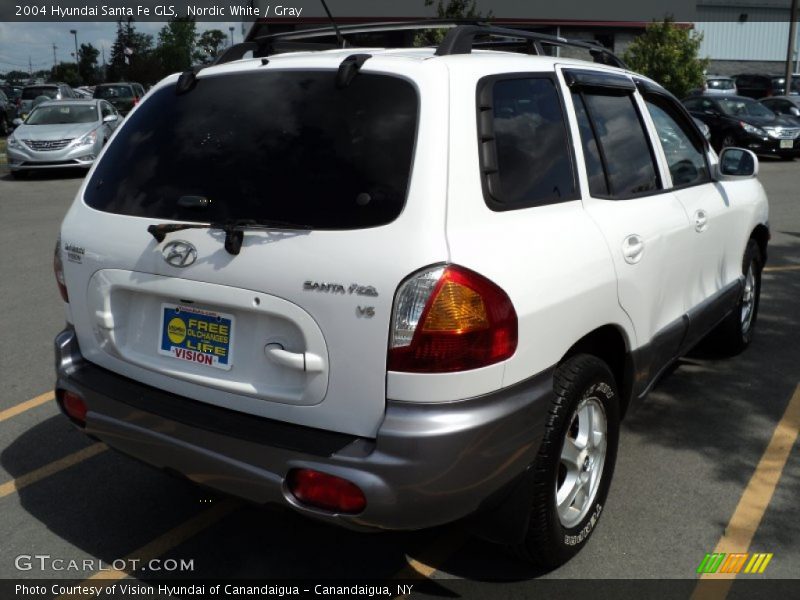 Nordic White / Gray 2004 Hyundai Santa Fe GLS