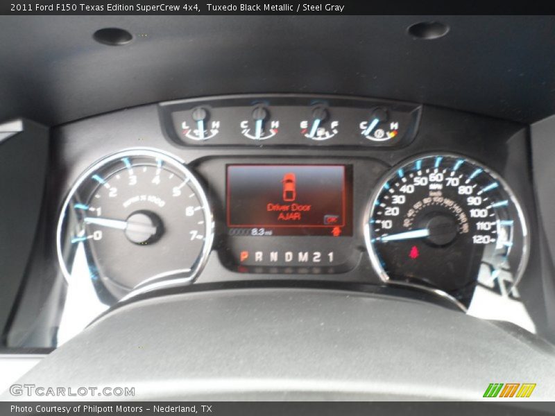 Tuxedo Black Metallic / Steel Gray 2011 Ford F150 Texas Edition SuperCrew 4x4