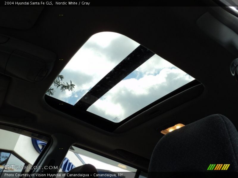 Nordic White / Gray 2004 Hyundai Santa Fe GLS