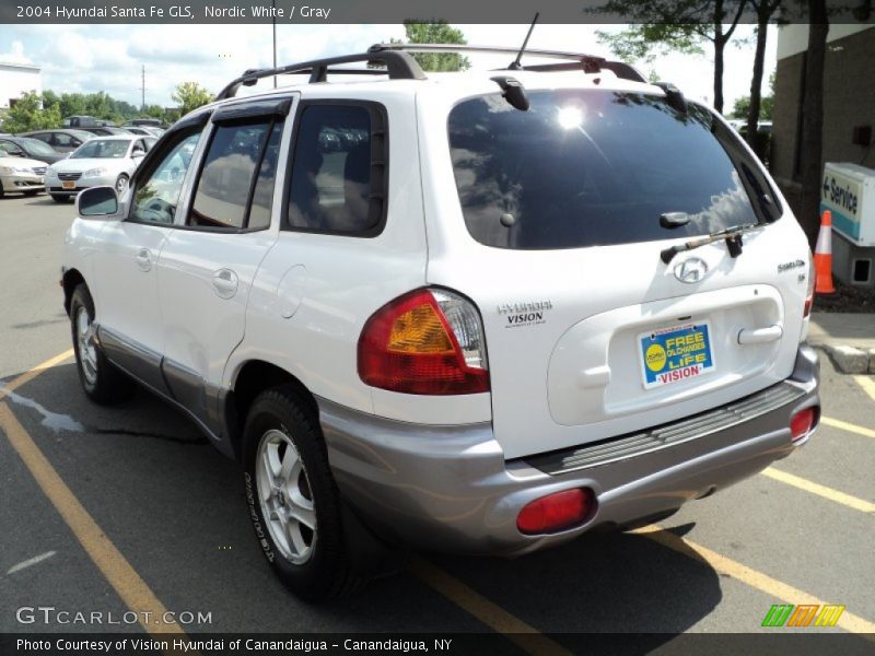 Nordic White / Gray 2004 Hyundai Santa Fe GLS